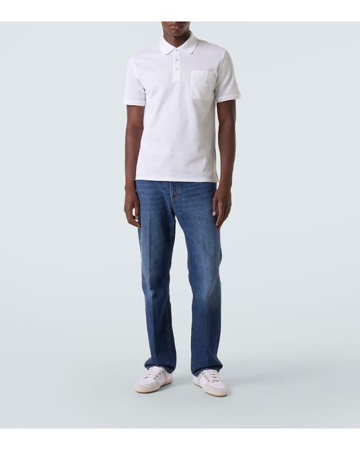Polo En Pique De Coton A Logo Givenchy pour homme en coloris White