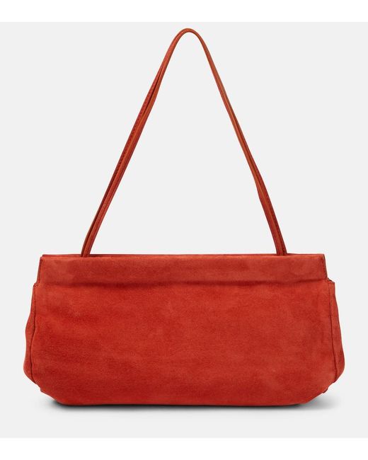 Borsa Abby Small in suede di The Row in Red