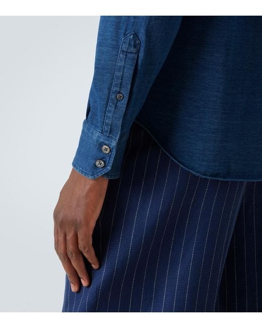 Tom Ford Blue Cotton Shirt for men