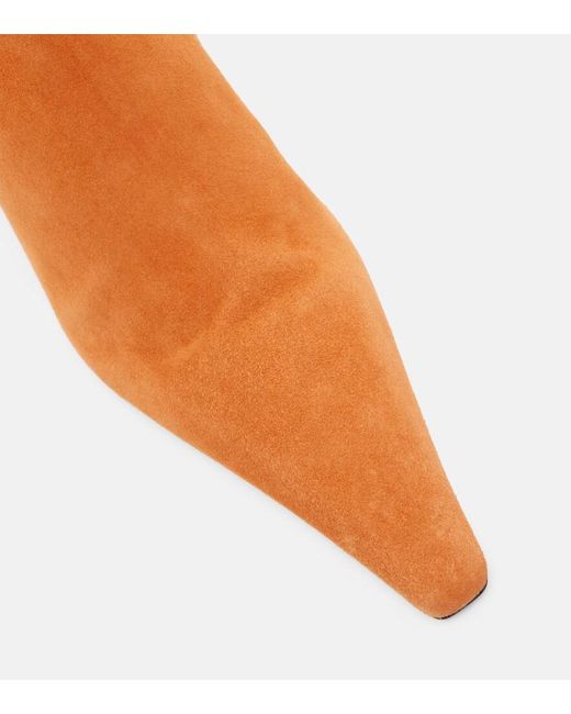 Victoria Beckham Brown Sloan Suede Ankle Boots