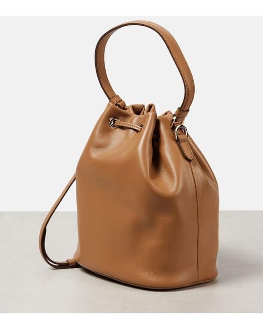 Prada Brown Bucket-Bag Small Aus Leder