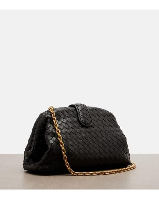 Bottega Veneta Black Lauren 1980 Small Leather Clutch