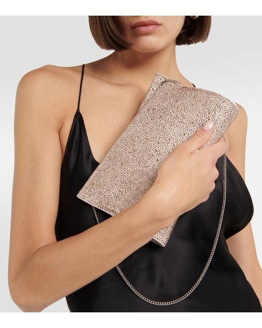 Christian Louboutin Natural Loubitwist Small Embellished Clutch