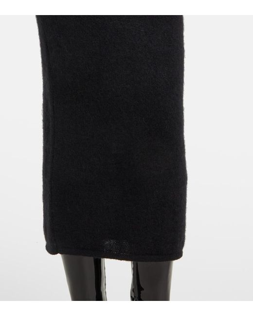 Magda Butrym Blue Halterneck Mohair-Blend Maxi Dress