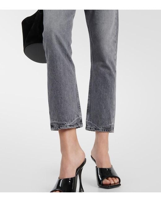 Citizens of Humanity Gray Charlotte High-Rise Straight Jeans
