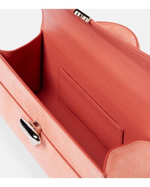 SAVETTE Pink Symmetry Suede Tote Bag