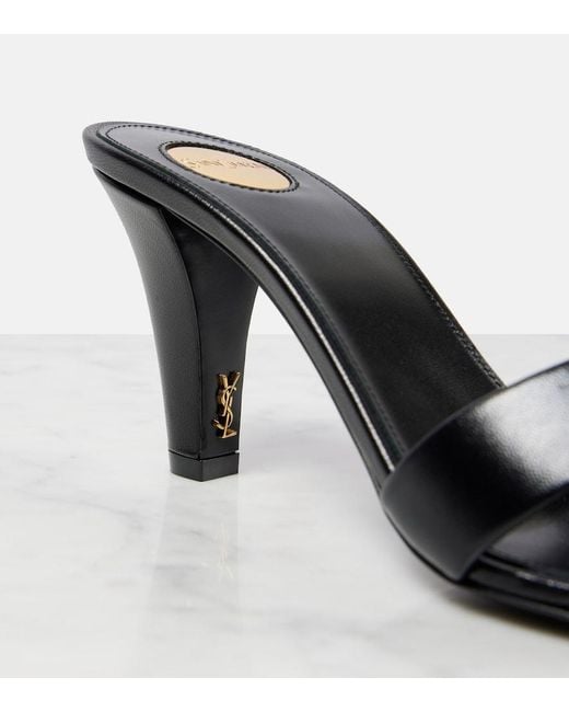 Saint Laurent Black Jill Leather Sandal
