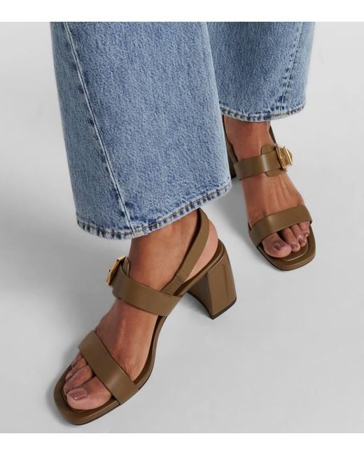 Jimmy Choo Brown Hawke 70 Leather Sandals