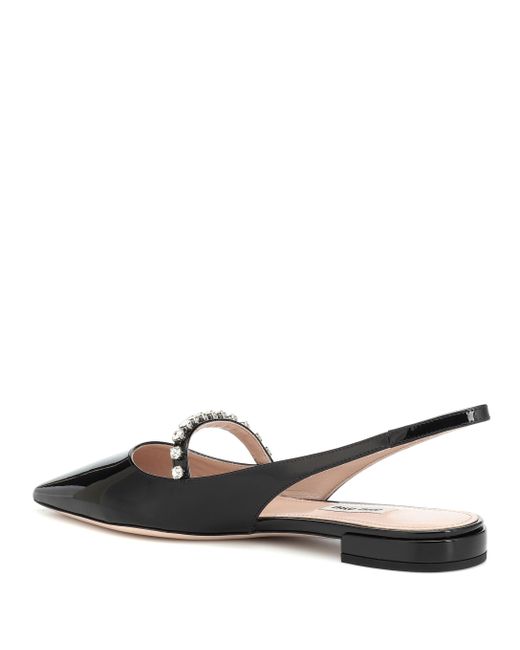 miu miu crystal ballet flats