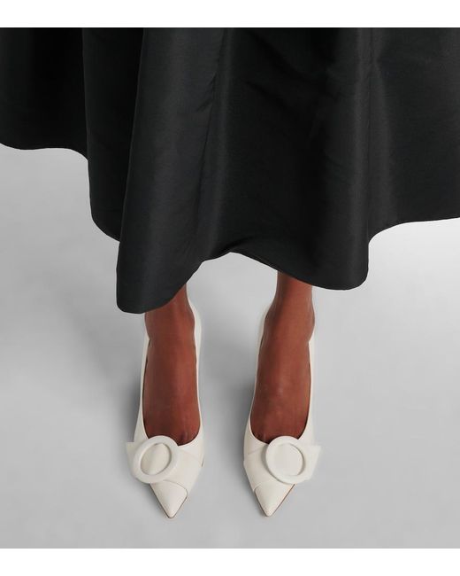 Gianvito Rossi White 85 Leather Pumps