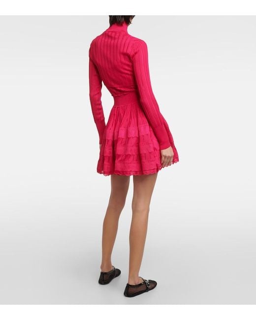 Alaïa Pink Alaïa Crinoline Cardigan
