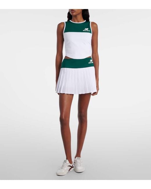 X New Balance Tank Top De Jersey Miu Miu de color Green