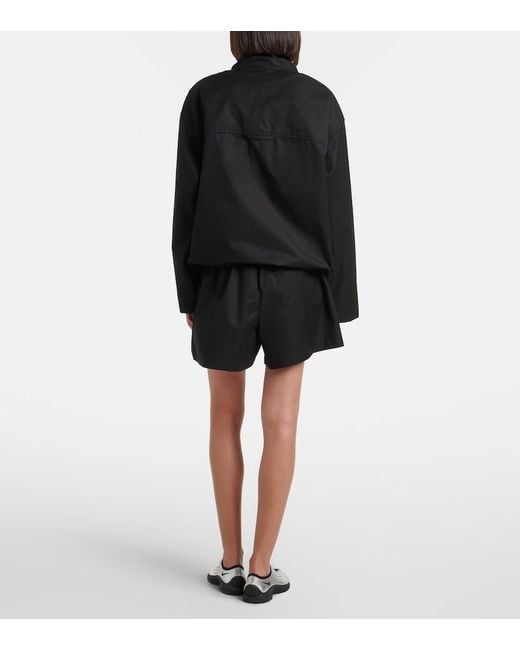 Agolde Black Lydia Cotton-Blend Shorts