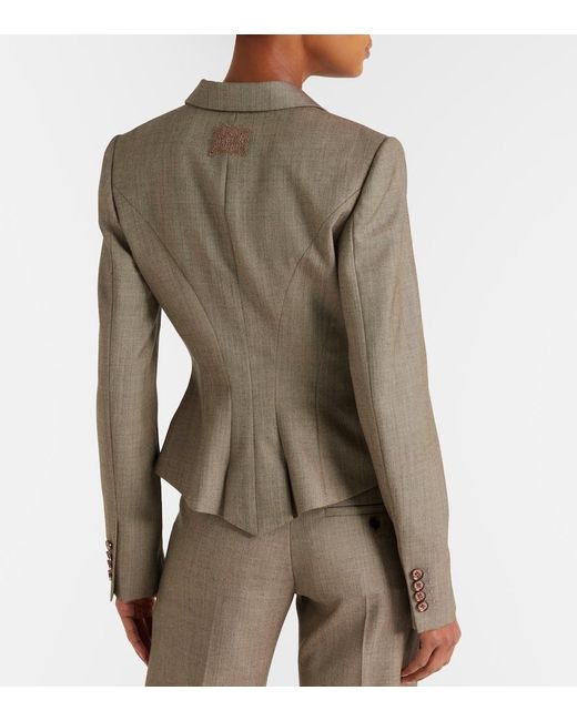 McQueen Green Cropped Blazer