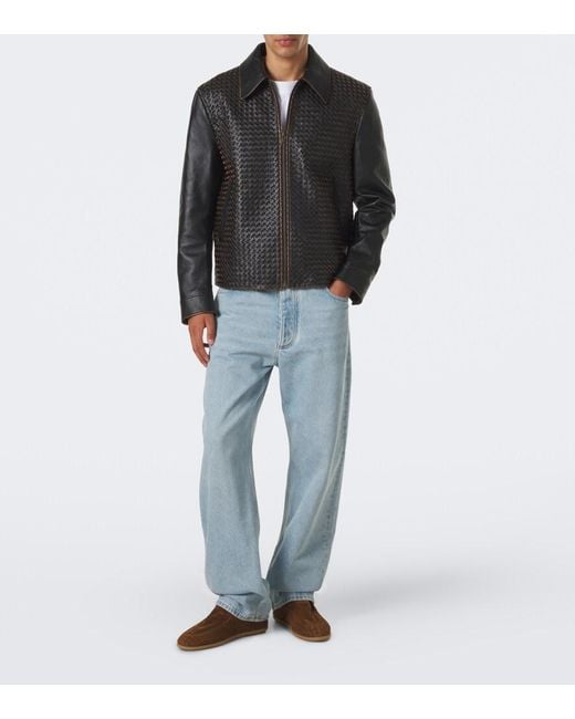 Bottega Veneta Brown Intrecciato Suede Desert Boots for men
