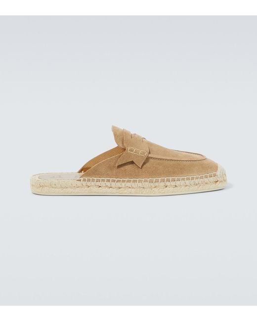 Christian Louboutin White Crosta Suede Espadrilles for men