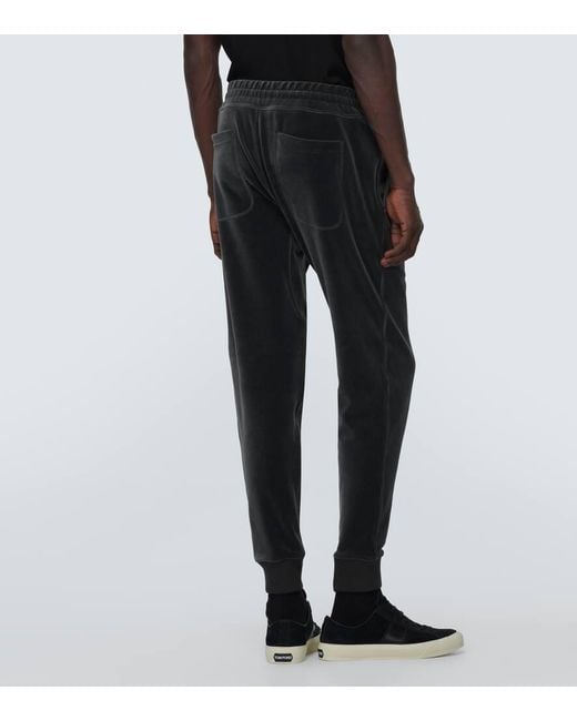 Pantaloni sportivi in spugna di cotone di Tom Ford in Black da Uomo