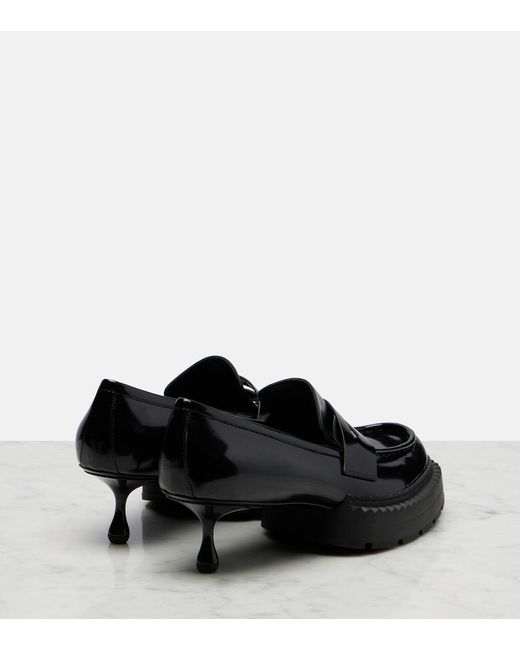 Noir Kei Ninomiya Black X Jimmy Choo Leather Loafer Pumps