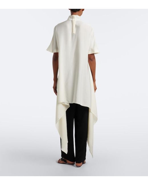 Alaïa White Asymmetric Cady Top