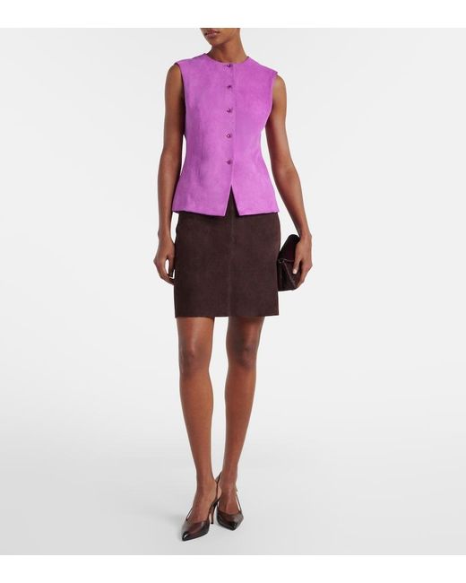 Stouls Purple Leather Top