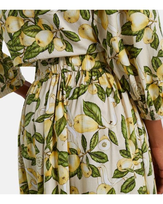 Adriana Degreas Metallic Printed Cotton-Blend Maxi Skirt