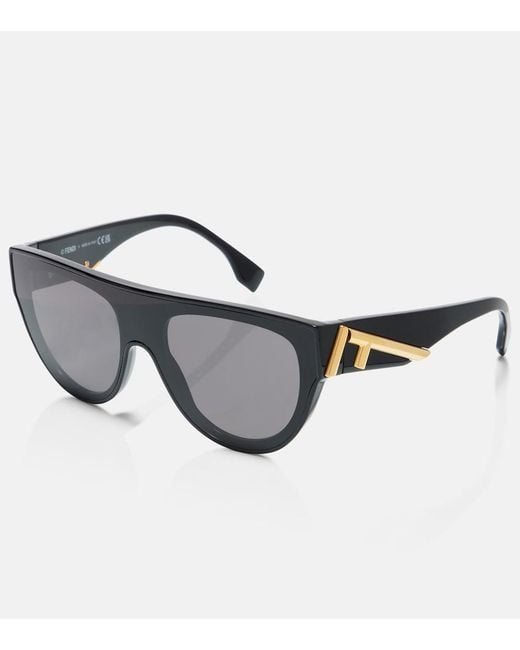 Fendi Brown First Flat-Top Sunglasses