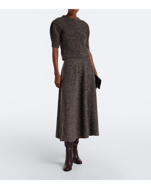 Agnona Gray Cashmere, Silk, And Wool Cardigan