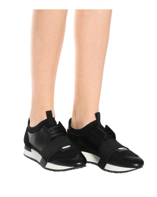 balenciaga black race runner sneakers