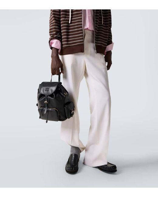 Miu Miu Rucksack Aus Leder in Black für Herren