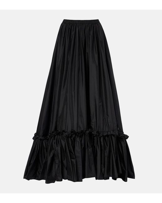 Saint Laurent Black Ruffled Maxi Skirt