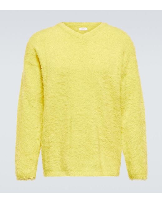 ERL Yellow Brushed Sweater for men