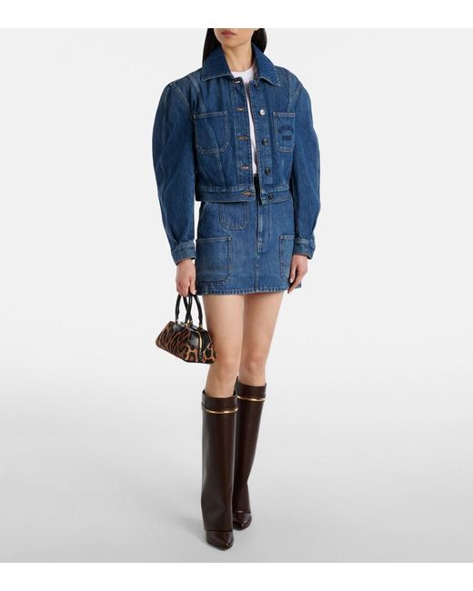 Givenchy Brown Shark 95 Leather Knee-High Boots