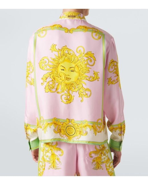 Camicia di Versace in Yellow da Uomo