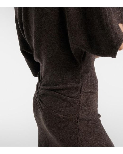 Staud Brown Amelie Wool-Blend Maxi Dress