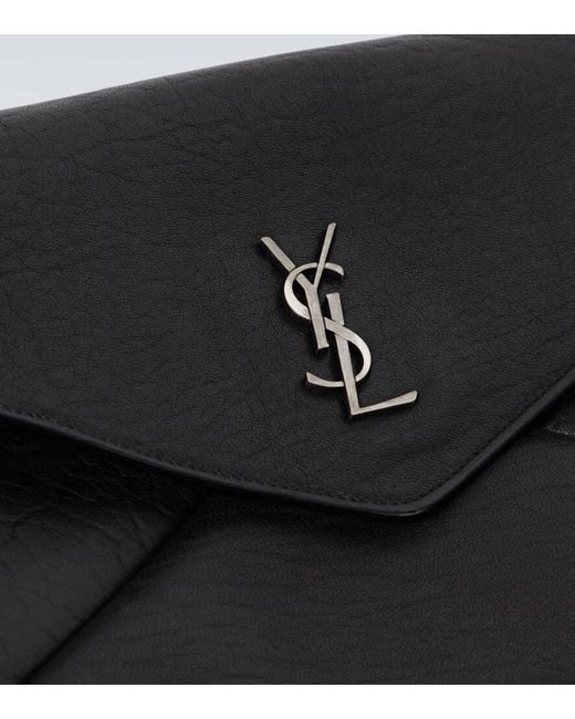 Bustina Cassandre Large Envelope in pelle di Saint Laurent in Black da Uomo