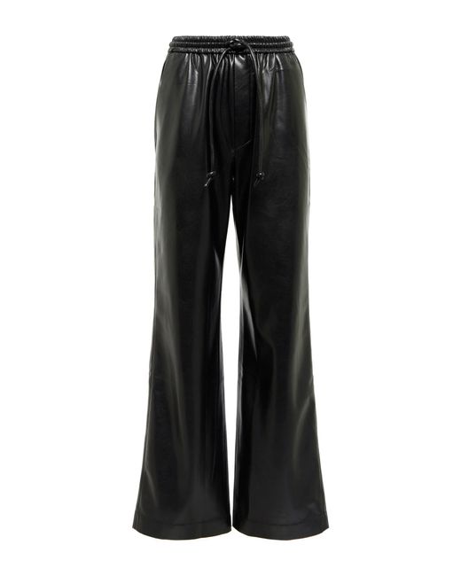 Nanushka Calie Straight Faux Leather Pants in Black | Lyst