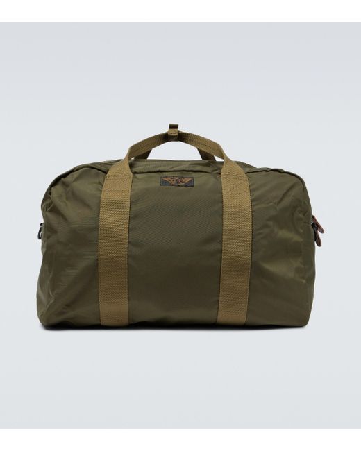 RRL Green Utility Nylon Travel Bag for men