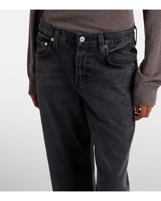 Citizens of Humanity Blue Lindz Low-Rise Straight Jeans