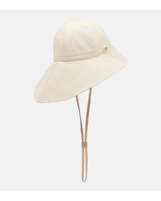 Chloé Natural Cotton-Blend Bucket Hat
