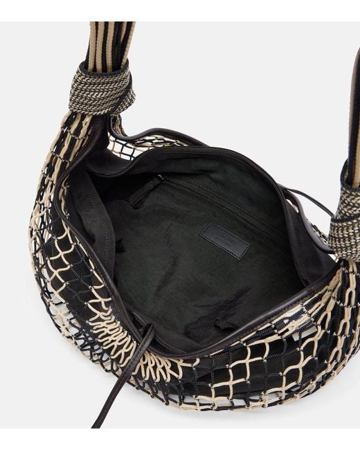 Lemaire Black X Filt Schultertasche Crossiant Aus Mesh