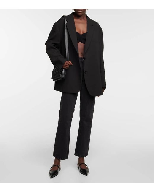 Re/done Black Low-Rise Straight Jeans 70S