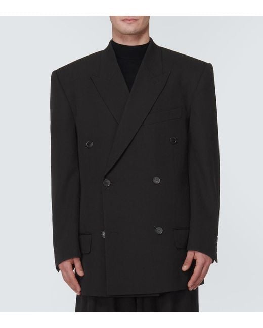 Balenciaga Black Wool Blazer for men