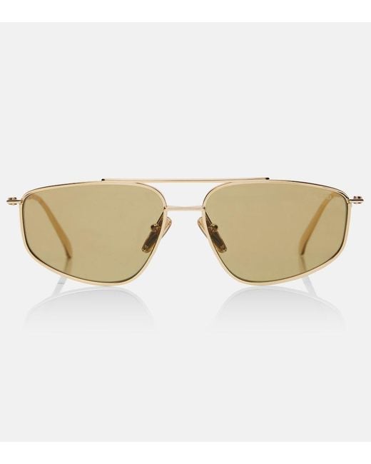Prada Natural Logo Aviator Sunglasses