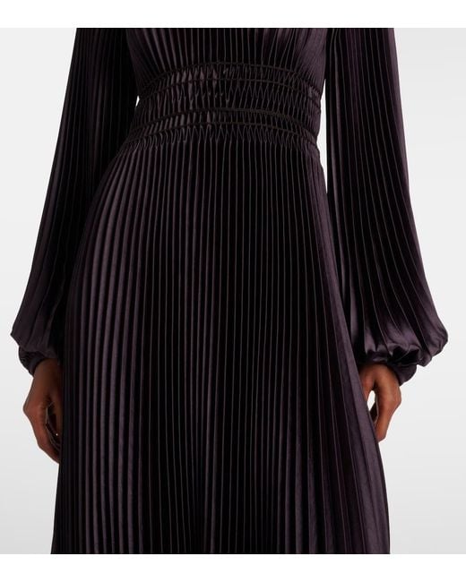 Joseph Black Ortiz Pleated Midi Dress