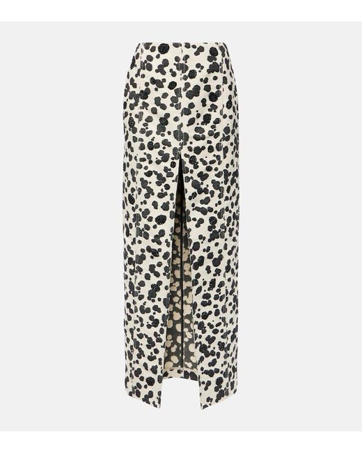 Jupe Longue Dalmatian En Jean Area en coloris White