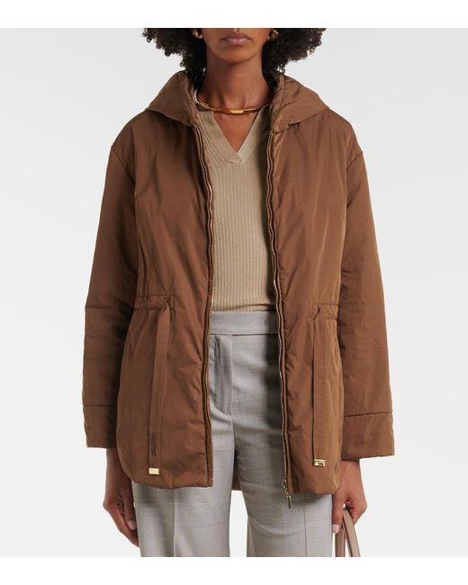 Max Mara Brown The Cube Hooded Jacket