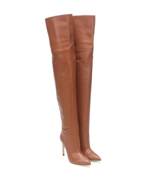 Paris Texas Brown Leather Over-the-knee Boots