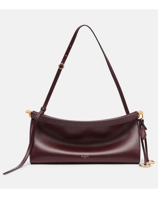 Alaïa Purple Le Click Medium Leather Shoulder Bag