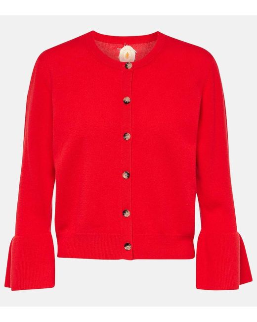 Cardigan in lana e cashmere di Jardin Des Orangers in Red