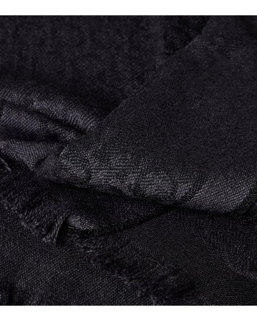 Bufanda Gancini De Lana De Jacquard Ferragamo de color Blue